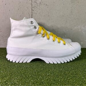 Converse All Star CTAS Lugged White High Top Sneakers Shoes Men’s 9 Women’s 11